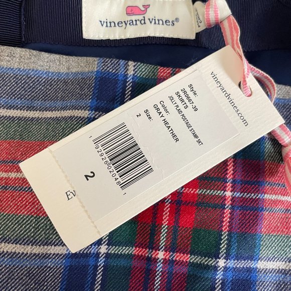 Vineyard Vines Jolly Plaid Tartan Mini Skirt Size 2 NWT Preppy Academia Holidays - Picture 4 of 7